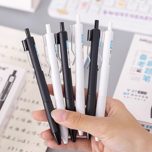 百通刷题按动塑料12支中性笔