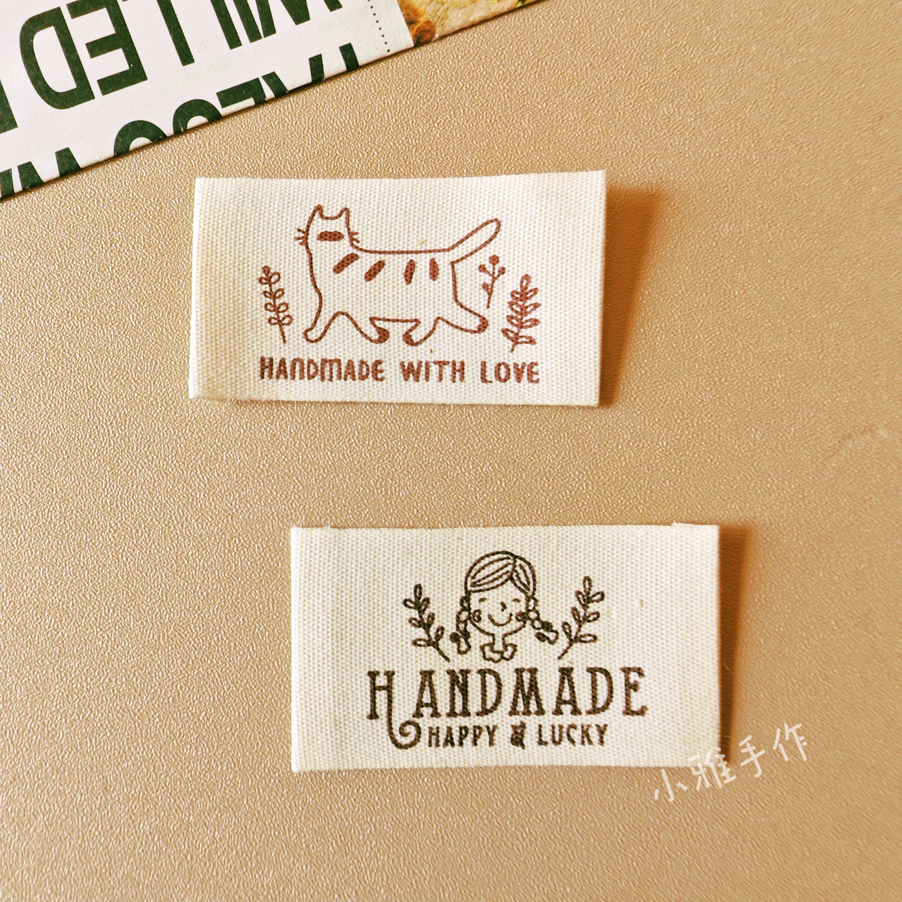 织标布贴纯棉手工兔子胡萝卜对折布艺印唛DIY缝纫服饰小熊衣服