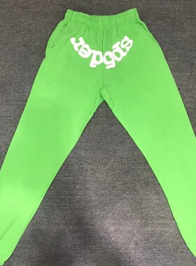 四季Young Thug 星同款SP5der 555555 绿色情侣男女套装帽衫卫衣