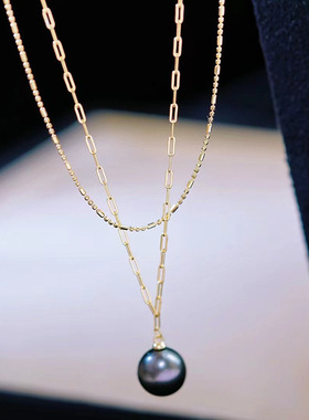 DIY配件S925纯银珍珠项链空托