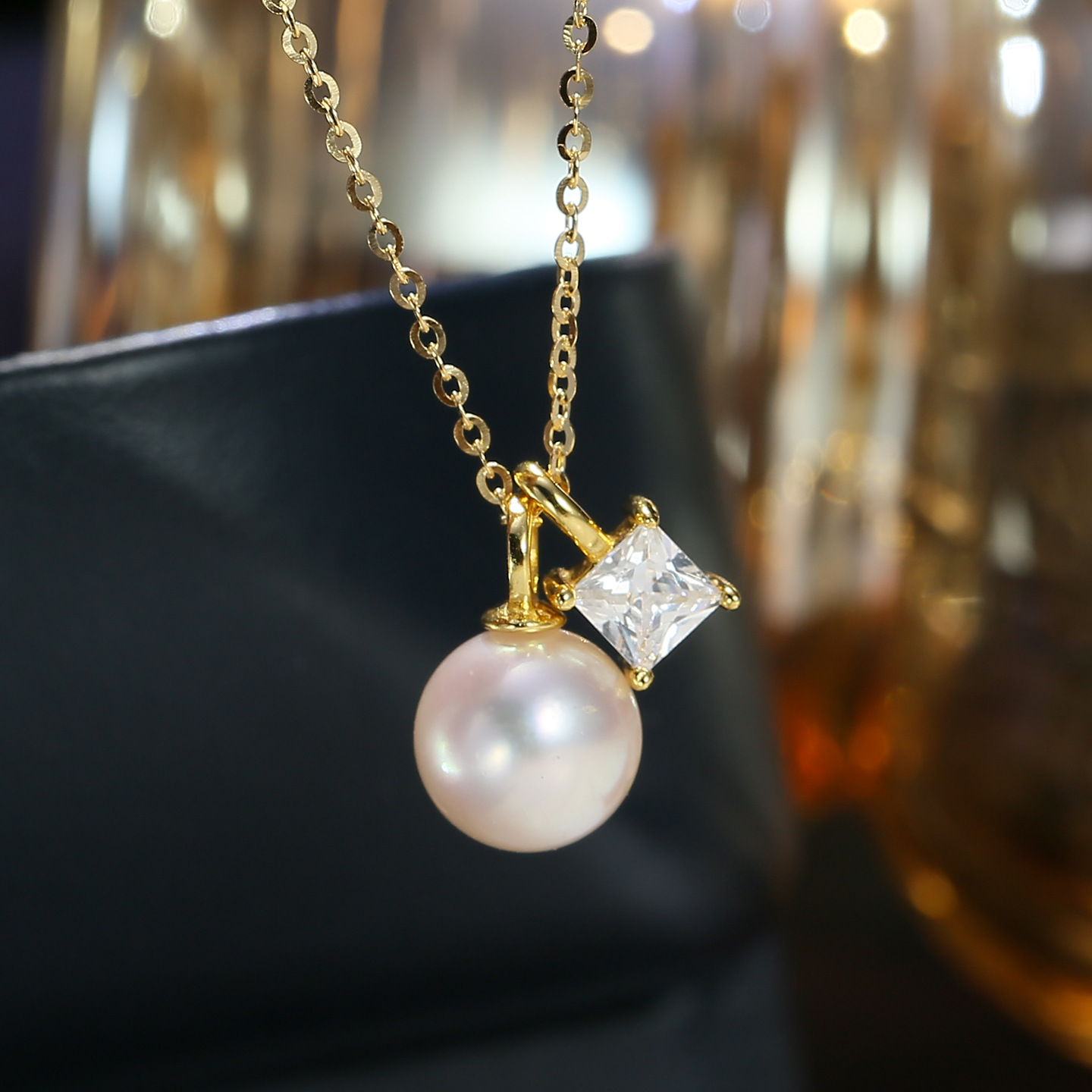 DIY配件S925纯银奶嘴方形挂钻吊