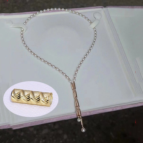 DIY配件S925纯银珍珠项链毛衣链