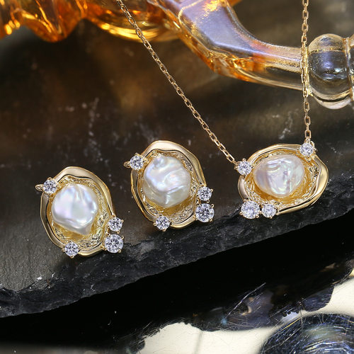 DIY配件S925纯银珍珠耳钉吊坠套