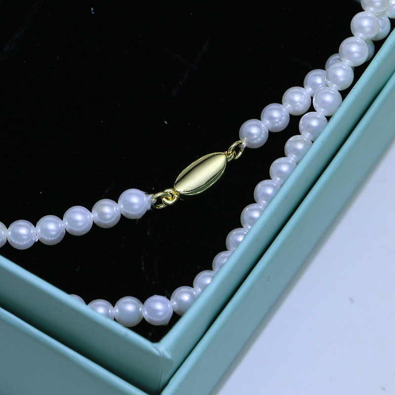 欣韵diy珍珠配件纯银迷你插棒扣