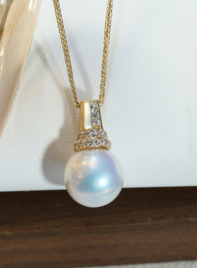 DIY配件S925纯银珍珠吊坠空托