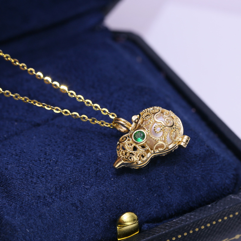 DIY配件S925纯银珍珠吊坠空托