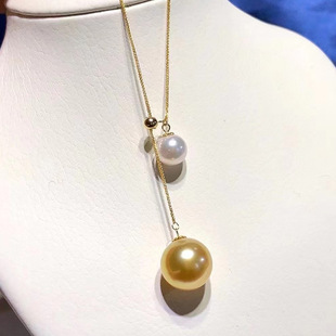 半成品吊坠托 珍珠项链手工银托 diy配件 S925纯银肖邦调节链空托