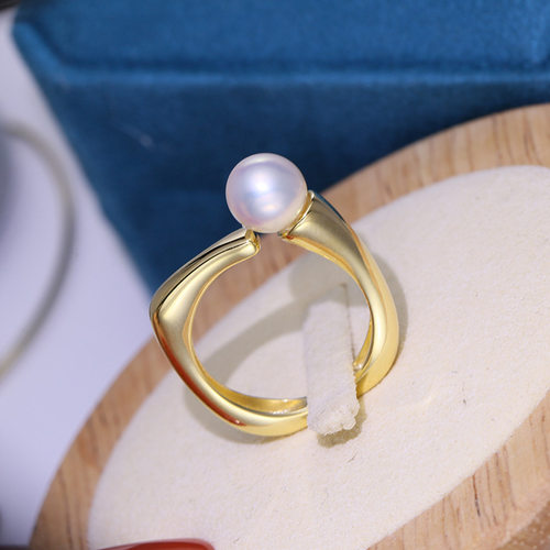 diy配件时尚珍珠戒指空托