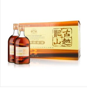 古越龙山绍兴黄酒清醇三年500ml*12瓶花雕酒整箱糯米酒可浸泡阿胶