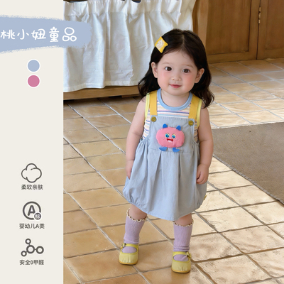 2026夏季超好看背心裙套装女宝宝甜美可爱上衣连衣裙夏天衣服裙子