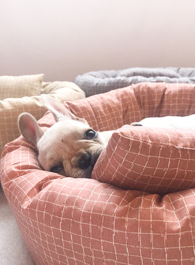 狗窝四季通用可拆洗狗窝深度睡眠小型犬泰迪柯基不沾毛猫窝ins风