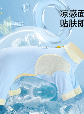 狗衣服夏季薄款小型犬冰丝凉感四脚衣比熊防掉毛高弹防晒凉凉衣