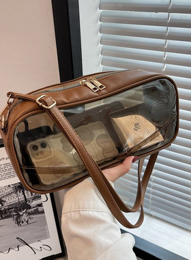 高级感大容量小包包女包2025新款透明果冻包夏季时尚大容量斜挎包