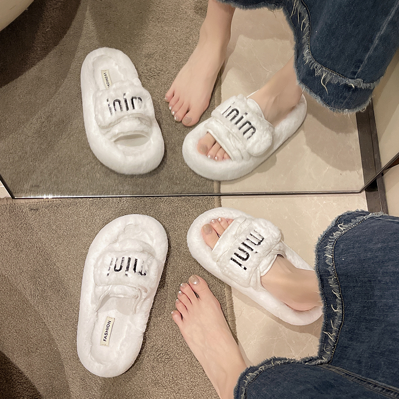 小红书推荐高级感毛毛拖鞋女外穿