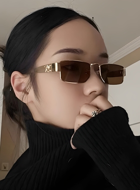 小框长方形墨镜女潮欧美法式时尚凯旋门近视太阳镜高级感防紫外线