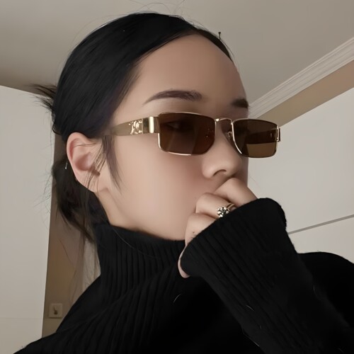 小框长方形墨镜女潮欧美法式时尚凯旋门近视太阳镜高级感防紫外线