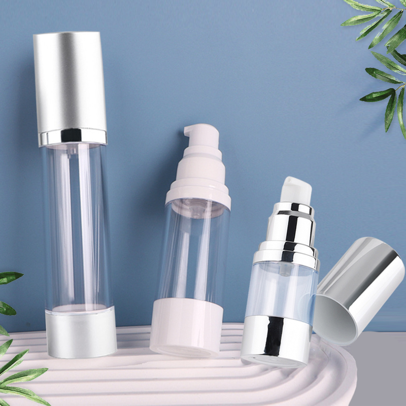 15ml30ml50ml毫升U型UV烫银透明真空瓶乳液按压瓶液体分装瓶