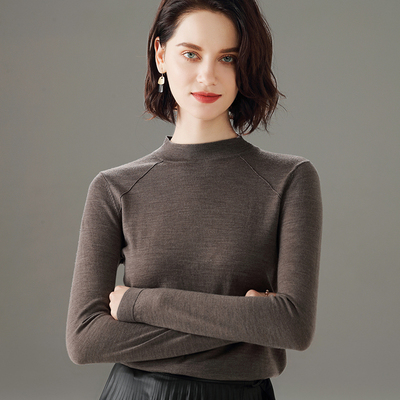 超细羊毛衫女薄款100纯羊毛