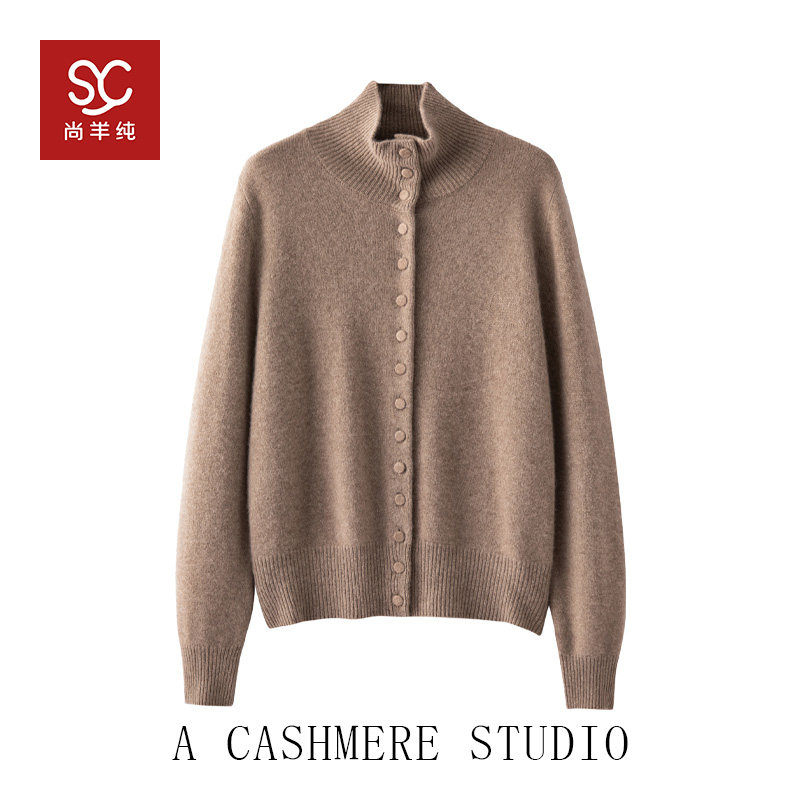 小baby山羊绒～高领羊绒衫女开衫羊绒针织外套短款毛衣2025新款,女装/女士精品,羊绒衫,淘宝优惠券,粉丝福利购,淘宝优惠卷