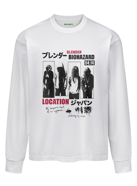 DE 朋克亚文化T恤重磅纯棉260G长袖打底衫男女款宽松卫衣