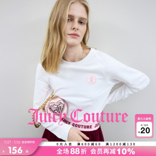 上衣 Juicy Couture橘滋T恤女2025年秋季 新款 白色简约休闲基础长袖