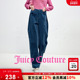 Juicy 子 长裤 Couture橘滋休闲裤 女宽松阔腿蓝色灯芯绒复古时尚