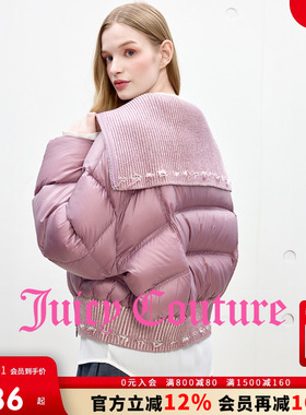 【90白鸭绒】Juicy Couture橘滋羽绒服女25冬季翻领保暖短外套