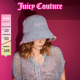 Juicy Couture橘滋渔夫帽女粉桃夹心刺绣毛边牛仔盆帽