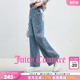 女蝴蝶结印花直筒长裤 Juicy Couture橘滋牛仔裤