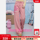 Couture橘滋牛仔裤 女2026年春季 新款 Juicy 粉色立体印花直筒长裤