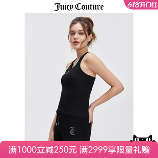 新款 美式 Couture橘滋背心女夏季 Juicy 休闲辣妹百搭镂空吊带上衣