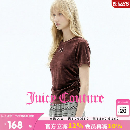 JuicyCouture橘滋丝绒短袖T恤