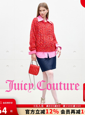 【含绵羊毛】Juicy Couture橘滋针织衫女2025年秋冬新款绞花毛衣