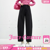 卫裤 Juicy 长裤 女黑色直筒弯刀裤 Couture橘滋休闲裤