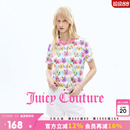【100%棉】Juicy Couture橘滋T恤女26夏季新款涂鸦小狗印花短袖