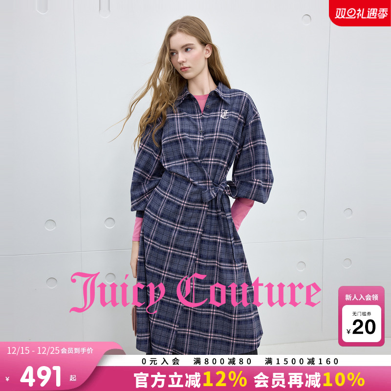 JuicyCouture橘滋格纹连衣裙