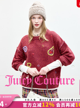 【含绵羊毛】Juicy Couture橘滋针织衫女2025年冬季新款提花毛衣