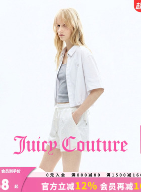 【100%棉】Juicy Couture橘滋外套女26夏季新款白色抽绳衬衫上衣