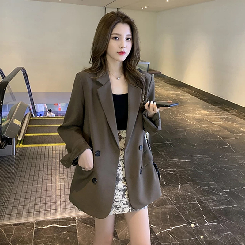 高级感炸街西装外套女秋