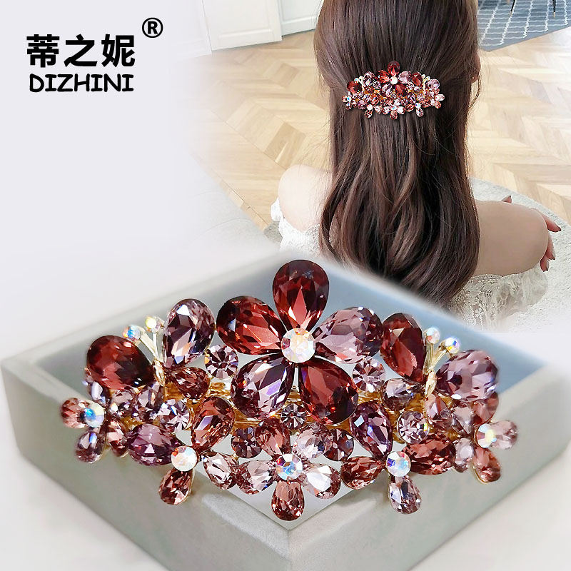 蒂之妮横夹合金花朵时尚顶夹优雅