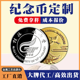金属纪念币制作锌合金黄铜液压纪念章制作纯银纪念章决策币定做