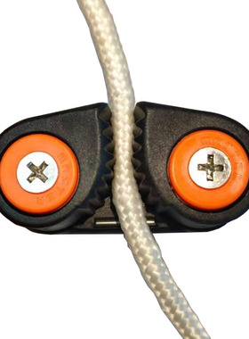 黑黄色尼龙夹绳器 33mm滚珠轴承帆船凸轮夹板船用绳夹五金配件