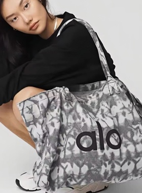alo yoga瑜伽包单肩包帆布包男女大容量购物袋户外运动健身包