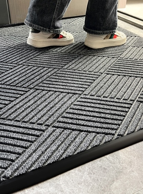 灰色入户门新款地垫门外地毯高级加厚室外门口脚垫户外防滑门垫