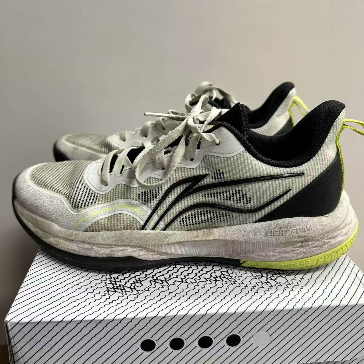 （瑕疵门店样鞋）李宁蓝球鞋龙拳V2网面男大童运动鞋YKBU026