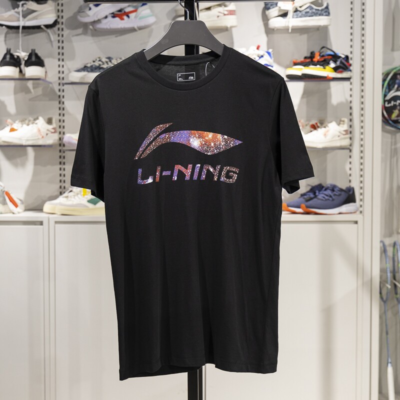 李宁短袖T恤2024夏季男女同款亲肤柔软纯棉透气圆领文化衫AHSUA07