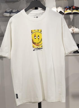 李宁短袖T恤男子2023夏季滑板系列宽松休闲圆领文化衫AHST481