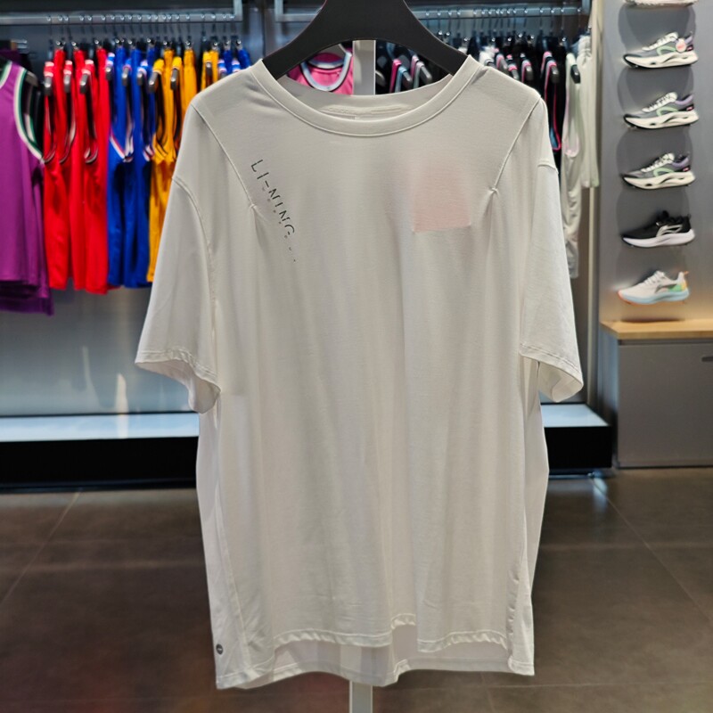 李宁运动T恤2024夏季新款健身系列女子速干宽松圆领短袖ATSU482