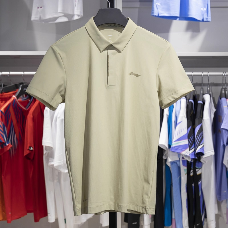 李宁短袖POLO衫夏季团购系列男子排湿速干翻领T恤APLU151