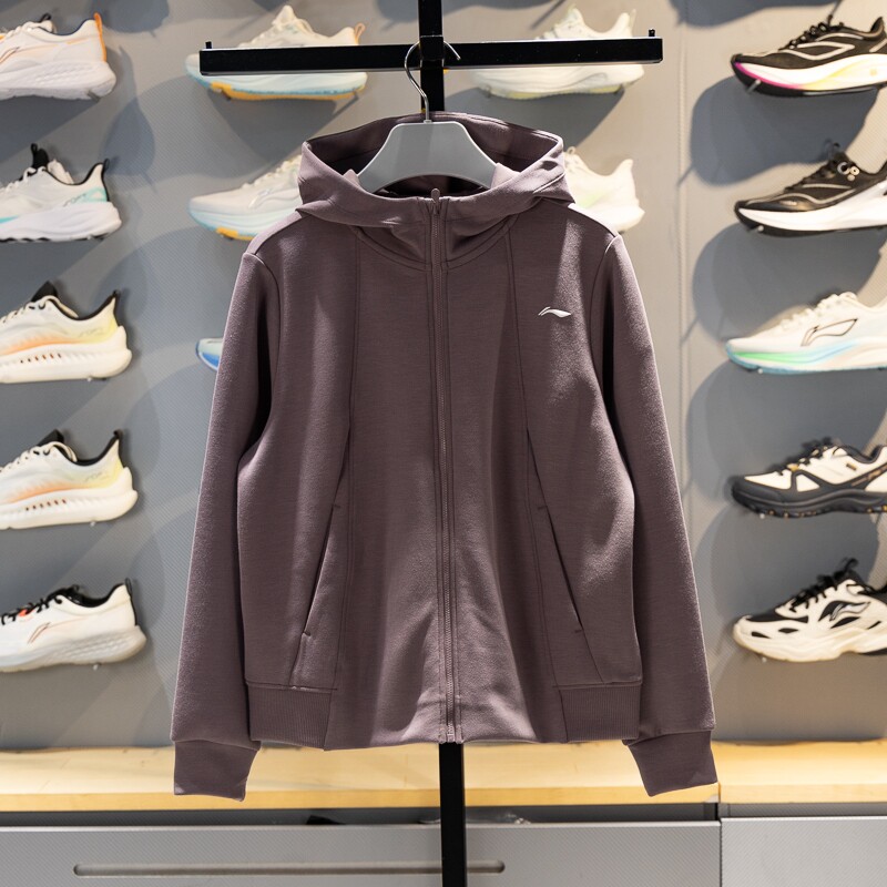 李宁连帽卫衣女2026春季新款健身系列宽松开衫运动服外套AWDW078